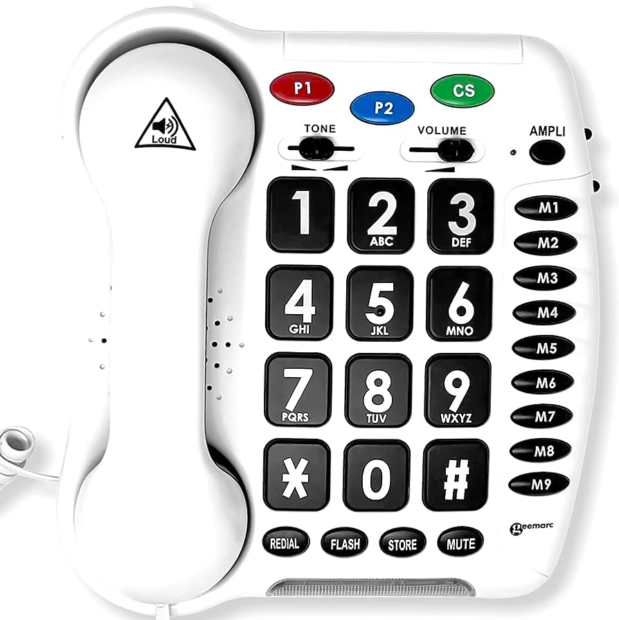 Desktop telephone with special visual device to indicate ringing