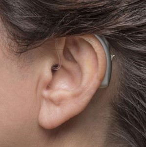 Wearing Open Fit hearing aid